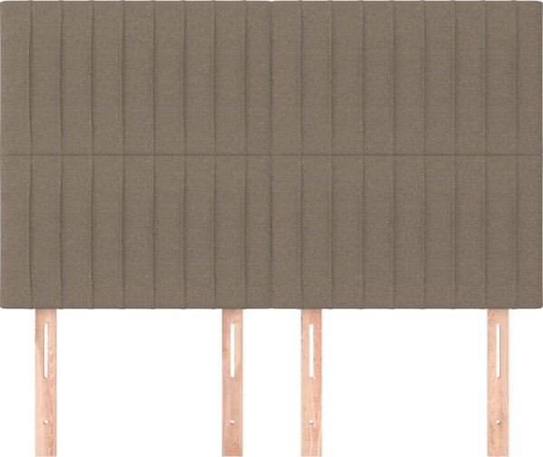 vidaXL Κεφαλάρια κρεβατιού, 4 τεμ., taupe, 72x5x78/88 cm, ύφασμα