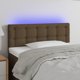 vidaXL Κεφαλάρι κρεβατιού με LED, σκούρο καφέ, 90x5x78/88 cm, ύφασμα