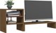 vidaXL Βάση για οθόνη, μελί καφέ, 81x20x30 εκ, από συμπαγές πεύκο
