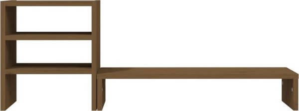 vidaXL Βάση για οθόνη, μελί καφέ, 81x20x30 εκ, από συμπαγές πεύκο