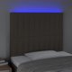 vidaXL Κεφαλάρι κρεβατιού με LED, ταουπέ, 90x5x118/128 εκ., ύφασμα