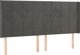 vidaXL Κεφαλάρι τύπου uszak, σκουρόγκρι, 163x16x118/128 cm, βελούδο
