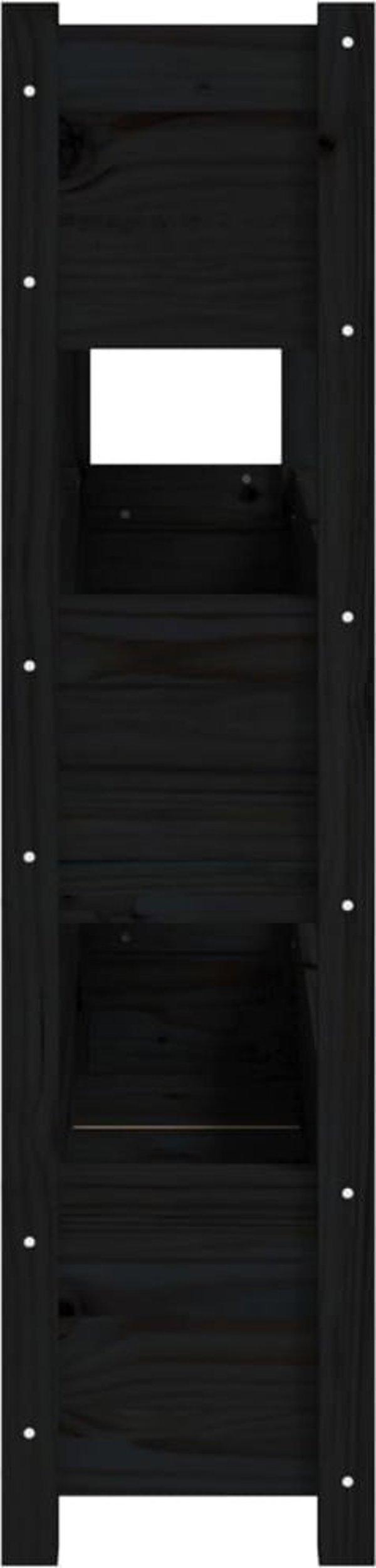 vidaXL Donica, czarna, 112x25x104,5 cm, lite drewno sosnowe