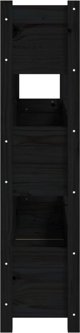 vidaXL Donica, czarna, 112x25x104,5 cm, lite drewno sosnowe