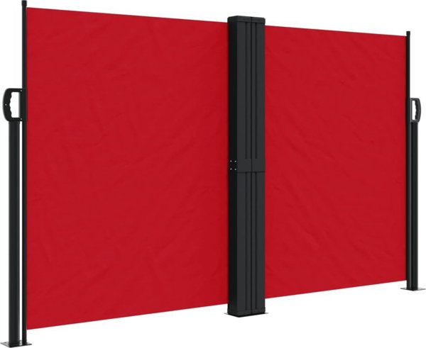vidaXL Zwijana markiza boczna, czerwona, 140 x 600 cm
