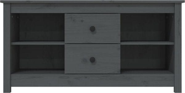 vidaXL Szafka pod telewizor, szara, 103x36,5x52 cm, drewno sosnowe