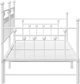 vidaXL metalliko krevati leuko 100 x 200 ek.