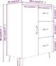 vidaXL Komoda, λευκή, 69,5x34x90 cm, υλικό πολυμερούς ξύλου