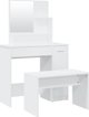 vidaXL Σετ με τουαλέτα, λευκό, 86,5x35x136 εκ.