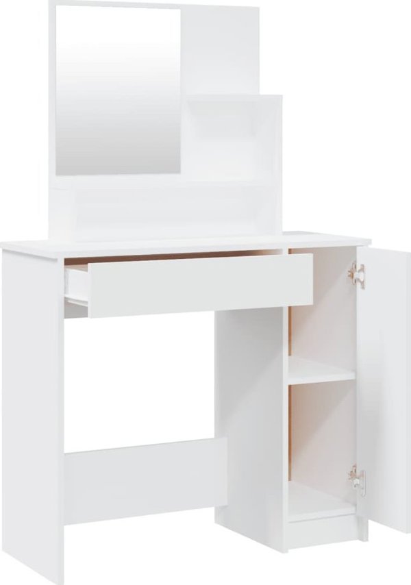 vidaXL Σετ με τουαλέτα, λευκό, 86,5x35x136 εκ.