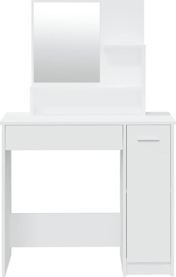 vidaXL Σετ με τουαλέτα, λευκό, 86,5x35x136 εκ.