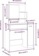 vidaXL Σετ με τουαλέτα, λευκό, 86,5x35x136 εκ.