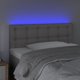 vidaXL Zaglowek do lozka z LED, szary, 90x5x78/88 cm, sztuczna skora