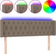vidaXL Κεφαλάρι κρεβατιού με LED, ταουπέ, 163x16x78/88 εκ., ύφασμα