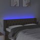 vidaXL Κεφαλάρι κρεβατιού με LED, ταουπέ, 163x16x78/88 εκ., ύφασμα