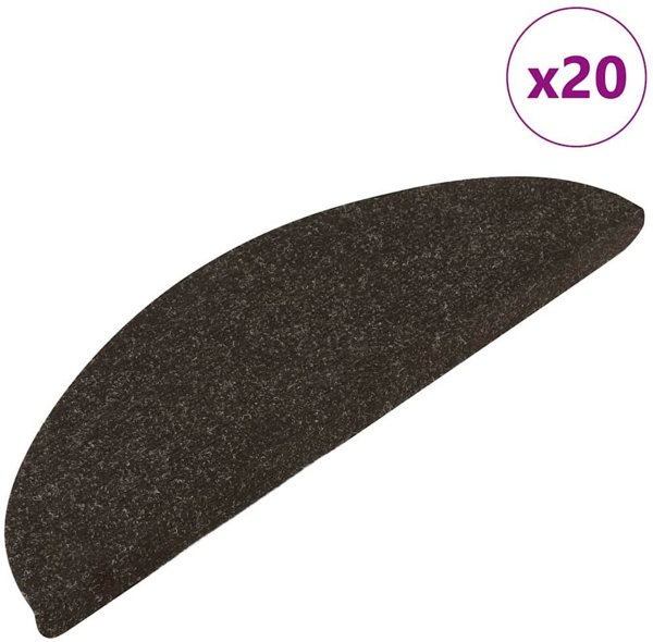 vidaXL Αυτοκόλλητα Πατάκια Σκάλας 65x22,5x3,5 εκ., 20 Τεμάχια, Ανθρακί