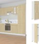vidaXL Ντουλάπι για ψυγείο, χρώμα δρυς σονόμα, 60x57x207 εκ, μοριοσανίδα