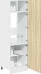 vidaXL Ντουλάπι για ψυγείο, χρώμα δρυς σονόμα, 60x57x207 εκ, μοριοσανίδα