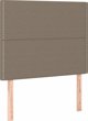vidaXL Zaglowek do lozka z LED, taupe, 100x5x118/128 cm, tkanina