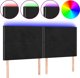 vidaXL Zaglowek do lozka z LED, mavro, 200x5x118/128 cm, aksamit