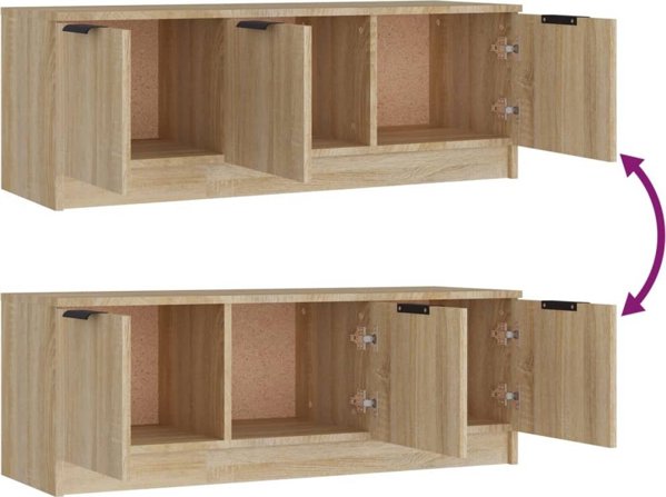 vidaXL Έπιπλο τηλεόρασης Sonoma Δρυς, 102x35x36,5 εκ.