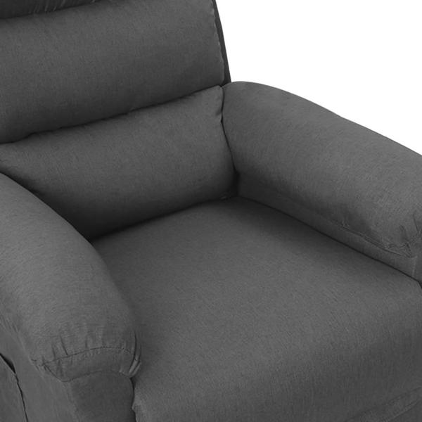 vidaXL Ανακλινόμενο κάθισμα, σκούρο γκρι, υφασμάτινο επένδυση