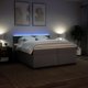 vidaXL Κρεβάτι κοντινεντάλ με στρώμα, ταουπέ ύφασμα, 200x200 cm