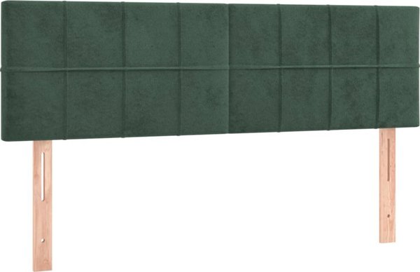 vidaXL Zaglowki do lozka, 2 szt, ciemnozielone, 72x5x78/88 cm, aksamit