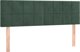 vidaXL Zaglowki do lozka, 2 szt, ciemnozielone, 72x5x78/88 cm, aksamit