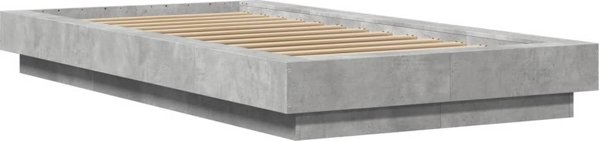 vidaXL Rama lozka, szarosc betonu, 100x200 cm, material drewnopochodny