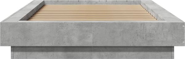 vidaXL Rama lozka, szarosc betonu, 100x200 cm, material drewnopochodny