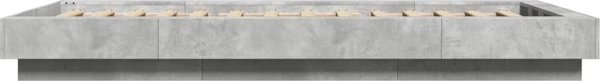 vidaXL Rama lozka, szarosc betonu, 100x200 cm, material drewnopochodny