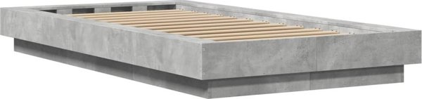 vidaXL Rama lozka, szarosc betonu, 100x200 cm, material drewnopochodny