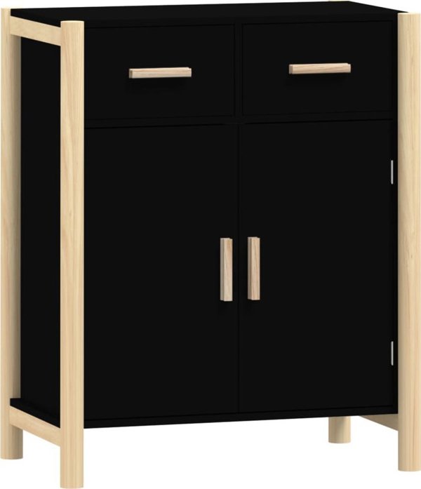 vidaXL Szafka, czarna, 62x38x75 cm, material drewnopochodny