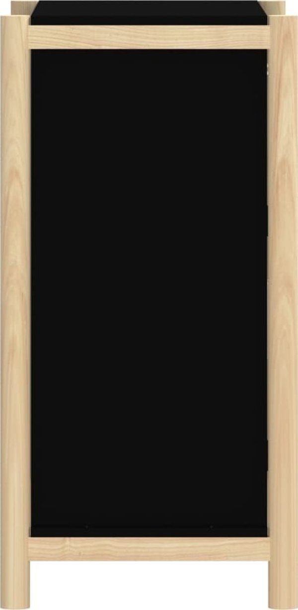 vidaXL Szafka, czarna, 62x38x75 cm, material drewnopochodny