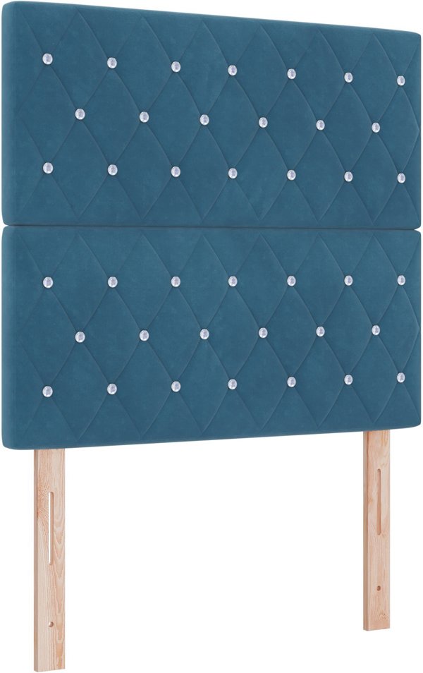 vidaXL Κρεβάτι Box Spring 100x200 cm βελούδο σκούρο μπλε
