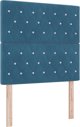 vidaXL Κρεβάτι Box Spring 100x200 cm βελούδο σκούρο μπλε