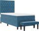 vidaXL Κρεβάτι Box Spring 100x200 cm βελούδο σκούρο μπλε