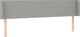vidaXL Κεφαλάρι Κρεβατιού με LED, Ανοιχτό Γκρι, 203x16x78/88 cm, Ύφασμα