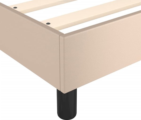 vidaXL Κρεβάτι continental, καπουτσίνο, 100x200 εκ με τεχνητό δέρμα