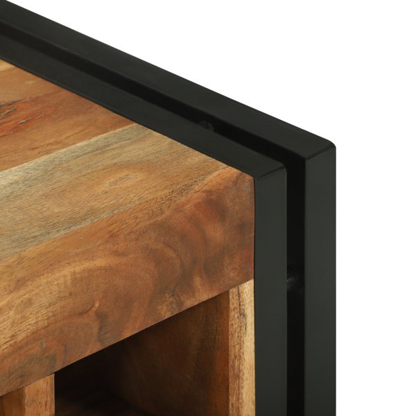 vidaXL Ραφιέρα Κρασιών 34,5x35x39 cm από Μασίφ Ξύλο Ακακίας
