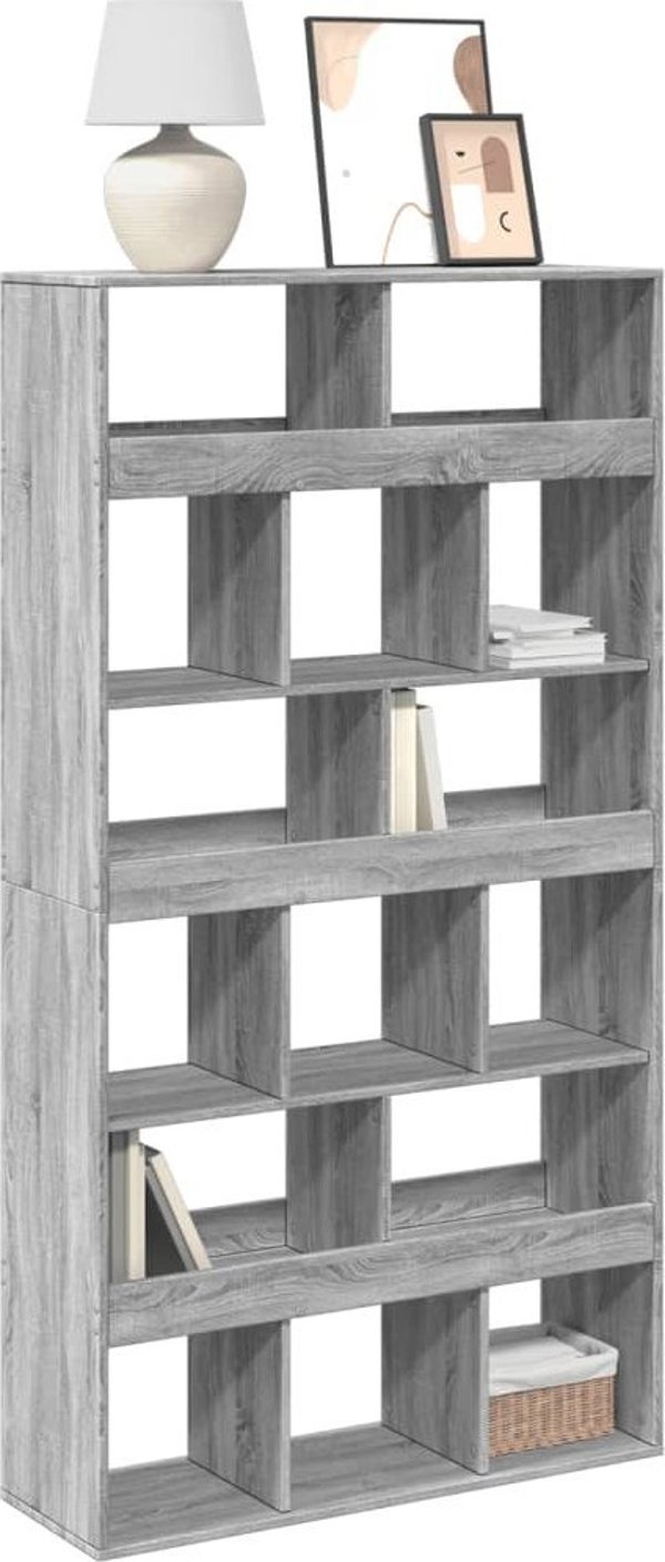 vidaXL Ράφι, σε χρώμα γκρι δρυ Sonoma, 100x33x187,5 εκ.