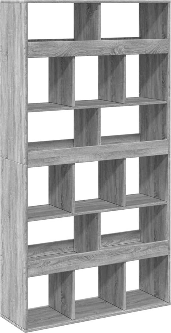 vidaXL Ράφι, σε χρώμα γκρι δρυ Sonoma, 100x33x187,5 εκ.