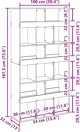 vidaXL Ράφι, σε χρώμα γκρι δρυ Sonoma, 100x33x187,5 εκ.