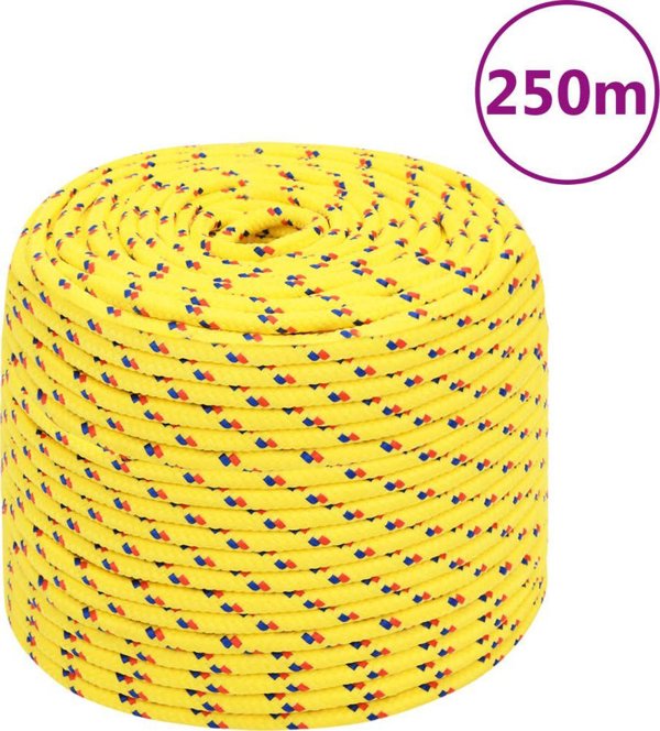 vidaXL Ναυτική Σχοινί κίτρινη 6 mm 250 m πολυπροπυλένιο