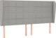 vidaXL Κεφαλάρι uszak, ανοιχτό γκρι, 203x23x118/128 εκ., ύφασμα