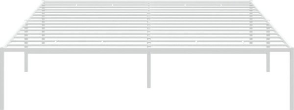 vidaXL Μεταλλικός σκελετός κρεβατιού, λευκός, 160x200 εκ.
