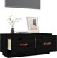 vidaXL vidaXL Szafka pod TV, czarna, 80x34x35 cm, lite drewno sosnowe