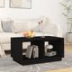 vidaXL vidaXL Stolik kawowy, czarny, 80x50x40 cm, lite drewno sosnowe