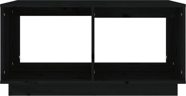 vidaXL vidaXL Stolik kawowy, czarny, 80x50x40 cm, lite drewno sosnowe